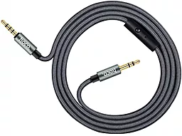Аудіо кабель, з мікрофоном Hoco UPA04 AUX mini Jack 3.5mm M/M Cable 1 м gray
