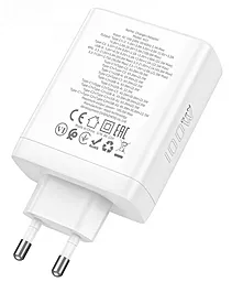 Сетевое зарядное устройство Hoco N31 Leader GaN 3xUSB-C+A PD100W + QC3.0 + USB-C-C Cable White - миниатюра 4