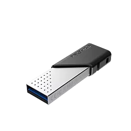 Флешка Silicon Power USB 3.0/Lightning 128GB Z50 (SP128GBLU3Z50V1S) Silver - миниатюра 2