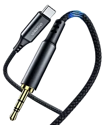 Аудио кабель Choetech AUX mini Jack 3.5 мм - USB Type-C M/M Cable 2 м black (AUX008-BK) - миниатюра 3
