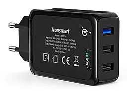 Сетевое зарядное устройство с быстрой зарядкой Tronsmart W3PTA Qualcomm Quick Charge 3.0 Black - миниатюра 3