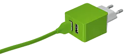 Сетевое зарядное устройство Trust Urban Revolt Dual Smart Wall Charger (1A/1A) Lime - миниатюра 5