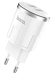 Сетевое зарядное устройство Hoco С38А Charger 2 USB 2.4A White