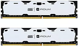 Оперативная память GooDRam DDR4 8GB (2x4GB) 2400MHz Iridium (IR-W2400D464L15S/8GDC) White
