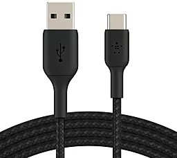 USB Кабель Belkin BRAIDED USB Type-C Cable Black (CAB002BT1MBK)