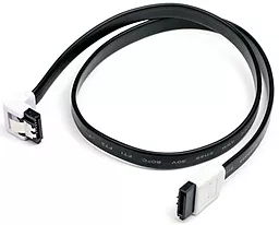 SATA кабель 50см с угловым коннектором чёрный