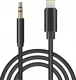 Аудіо кабель XoKo AUX mini Jack 3.5mm - Lightning M/M Cable 1 м black (AUX-001-BK)