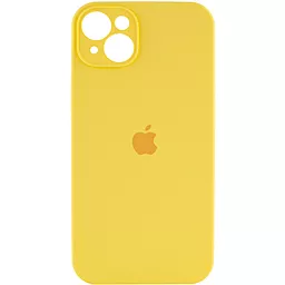 Чехол Silicone Case Full Camera для Apple iPhone 15 Plus yellow