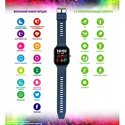 Смарт-часы Amico GO FUN Pulseoximeter and Tonometer Blue (850473) - миниатюра 3
