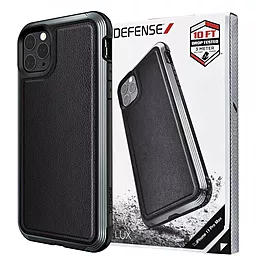Чехол 1TOUCH Defense Lux Series (TPU+Metal+Leather) для Apple iPhone 11 Pro Max (6.5") Black