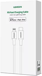  Кабель USB PD Ugreen US304 36w 1.5m USB-C to Lightning MFI cable white - миниатюра 4