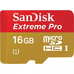 Карта памяти SanDisk microSDHC 16GB ExtremePro Class 10 UHS-I U1 (SDSDQXP-016G-X46)