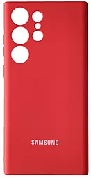 Чехол Silicone Case Full для Samsung Galaxy S24 Ultra Red