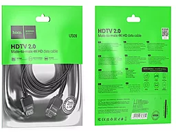 Видеокабель Hoco US09 HDMI 2.0 4k 60hz 3m black - миниатюра 6