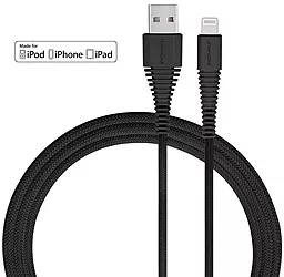 Кабель USB Momax Tough Link Lightning Cable 1.2m Black (DL8D) - миниатюра 2