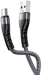 Кабель USB XO NB209 Braided 2.4A USB Type-C Cable Silver