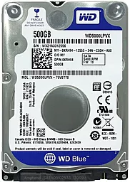Жорсткий диск для ноутбука Western Digital Blue 500 GB 2.5 (WD5000LPVX_)