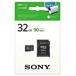 Карта памяти Sony microSDHC 32GB Class 10 UHS-1 U1 + SD-адаптер (SR-32UY3A/T) - миниатюра 3