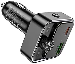 Автомобильное зарядное устройство Hoco E81 Fantasy 30w PD/QC3.0 USB-C/USB-A ports car charger black - миниатюра 2