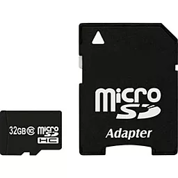 Карта памяти Exceleram microSDHC 32GB Class 10 + SD-адаптер (MSD3210A)