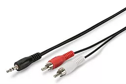 Аудио кабель Digitus Aux mini Jack 3.5 mm - 2хRCA M/M Cable 1.5 м black (AK-510300-015-S)