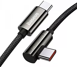 Кабель USB PD Baseus Legend Elbow 100w 5a USB Type-C - Type-C cable black (CATCS-01) - миниатюра 2