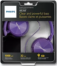 Наушники Philips SHL3060PP/00 Purple - миниатюра 4