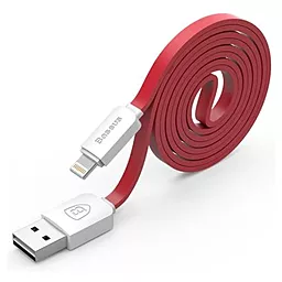 Кабель USB Baseus Lightning String flat White / Red - миниатюра 3