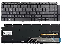 Клавиатура для ноутбука Dell Inspiron 15 7591 5584 7590 7791 графит без рамки Прямой Enter подсветка Original PRC Gray