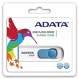 Флешка ADATA 32GB C008 White USB 2.0 (AC008-32G-RWE) - миниатюра 5
