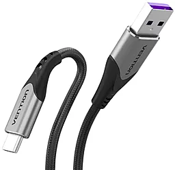 Кабель USB Vention Aluminum Alloy 40w 5a 1.5m USB Type-C cable gray (COFHG) - миниатюра 3