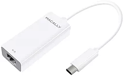 Интернет адаптер Macally USB-C Adapter Series — RJ45 White (UCGB)