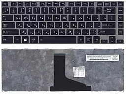 Клавіатура для ноутбуку Toshiba Satellite C840 C840D C845 C845D L800 L830 L835 L840 L840D L845 L845D M840 M845 P840 P840T P845 P845T з рамкою Black