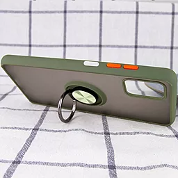 Чехол Deen TPU+PC ColorEdgingRing for Magnet для ZTE Blade V20 Smart Оливковый - миниатюра 3