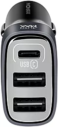 Автомобільний зарядний пристрій Momax 15w 2xUSB-A/USB-C ports car charger black (UC5TCD) - мініатюра 2