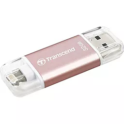 Флешка Transcend 32GB JetDrive Go 300 Rose Gold Plating USB 3.1/Lightning (TS32GJDG300R) - миниатюра 2