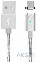 Кабель USB Hoco U16 Magnetic Adsorption micro USB Cable Silver
