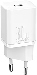 Мережевий зарядний пристрій з швидкою зарядкою Baseus Super Si 30w USB-C home charger white (CCSUP-J02)