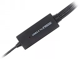 Кабель-переходник VE671 USB-A - 4хCOM 9+25pin 1.4м Black - миниатюра 2