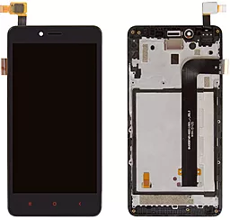 Дисплей Xiaomi Redmi Note 2 с тачскрином и рамкой, Black