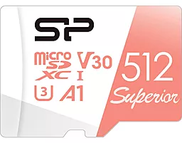 Карта памяти Silicon Power 512 GB microSDXC UHS-I (U3) V30 A1 V30 Superior + SD adapter (SP512GBSTXDV3V20SP) - миниатюра 2