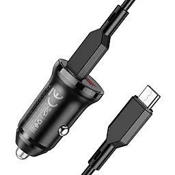 Автомобильное зарядное устройство Borofone BZ18A PD20W QC3.0 + USB Type-C to Type-C Cable Black - миниатюра 3