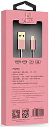 USB Кабель LDNio LS24 Lighting Cable Rose Gold - мініатюра 3