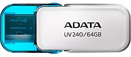 Флешка ADATA 64 GB UV240 USB 2.0 White (AUV240-64G-RWH) - миниатюра 2