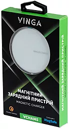 Беспроводное (индукционное) зарядное устройство Vinga Magnetic Wireless Charger 10W White (VCHAMS) - миниатюра 3