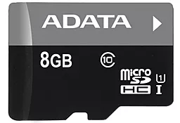Карта памяти ADATA microSDHC 8GB Class 10 UHS-I U1 (AUSDH8GUICL10-R)