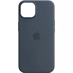 Чехол Apple Leather Case with MagSafe for iPhone 14 Indigo Blue