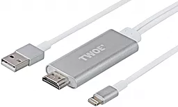 Видеокабель 2E Lightning to HDMI with USB A Cable Aluminium (2EW-2327)