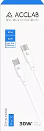 Кабель USB PD ACCLAB PwrX 30W 2.4A 1.2M USB Type-C - Lightning Cable White (1283126559556) - миниатюра 5