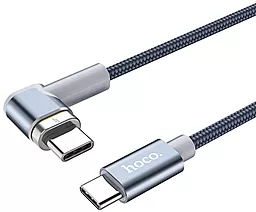 Кабель USB Hoco U40C Angled Magnetic Charged 87w 5a 1.8m USB Type-C cable  gray - миниатюра 2